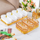 Maxbell Snack Serving Tray 3 Compartments Platter Candy Plate for Candy Nuts