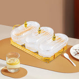 Maxbell Snack Serving Tray 3 Compartments Platter Candy Plate for Candy Nuts