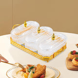 Maxbell Snack Serving Tray 3 Compartments Platter Candy Plate for Candy Nuts