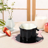 Maxbell Ceramic Coffee Mug for Juice Unique Drinking Cup for Office Kitchen Birthday Black Pink