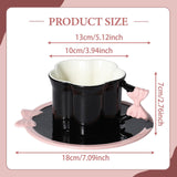 Maxbell Ceramic Coffee Mug for Juice Unique Drinking Cup for Office Kitchen Birthday Black Pink