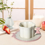 Maxbell Ceramic Coffee Mug for Juice Unique Drinking Cup for Office Kitchen Birthday White Pink