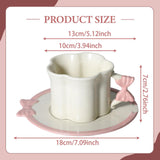 Maxbell Ceramic Coffee Mug for Juice Unique Drinking Cup for Office Kitchen Birthday White Pink