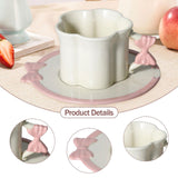 Maxbell Ceramic Coffee Mug for Juice Unique Drinking Cup for Office Kitchen Birthday White Pink