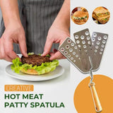 Maxbell BBQ Spatula Veggies Stainless Steel Garden Kebabs Father Gift Slotted Turner