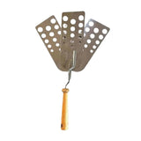 Maxbell BBQ Spatula Veggies Stainless Steel Garden Kebabs Father Gift Slotted Turner