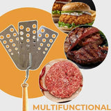 Maxbell BBQ Spatula Veggies Stainless Steel Garden Kebabs Father Gift Slotted Turner