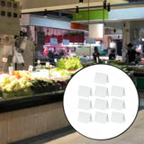 Maxbell 10Pcs Acrylic Chalkboard Signs Blank Tabletop for Bakery Retail Label Buffet White