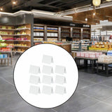 Maxbell 10Pcs Acrylic Chalkboard Signs Blank Tabletop for Bakery Retail Label Buffet White