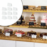 Maxbell 10Pcs Acrylic Chalkboard Signs Blank Tabletop for Bakery Retail Label Buffet White