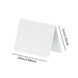 Maxbell 10Pcs Acrylic Chalkboard Signs Blank Tabletop for Bakery Retail Label Buffet White