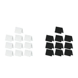 Maxbell 10Pcs Acrylic Chalkboard Signs Blank Tabletop for Bakery Retail Label Buffet White