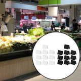 Maxbell 10Pcs Acrylic Chalkboard Signs Blank Tabletop for Bakery Retail Label Buffet White