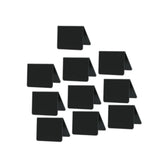 Maxbell 10Pcs Acrylic Chalkboard Signs Blank Tabletop for Bakery Retail Label Buffet Black