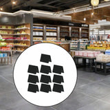 Maxbell 10Pcs Acrylic Chalkboard Signs Blank Tabletop for Bakery Retail Label Buffet Black
