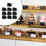 Maxbell 10Pcs Acrylic Chalkboard Signs Blank Tabletop for Bakery Retail Label Buffet Black