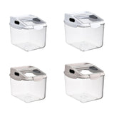 Maxbell Grain Rice Storage Container Household Kitchen Organization Pantry Store Bin 29cmx23cmx19cm White