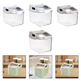 Maxbell Grain Rice Storage Container Household Kitchen Organization Pantry Store Bin 29cmx23cmx19cm White
