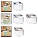 Maxbell Grain Rice Storage Container Household Kitchen Organization Pantry Store Bin 29cmx23cmx19cm White