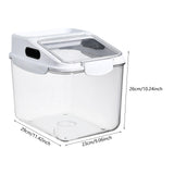 Maxbell Grain Rice Storage Container Household Kitchen Organization Pantry Store Bin 29cmx23cmx26cm White