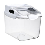 Maxbell Grain Rice Storage Container Household Kitchen Organization Pantry Store Bin 29cmx23cmx26cm White