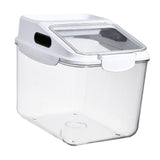 Maxbell Grain Rice Storage Container Household Kitchen Organization Pantry Store Bin 29cmx23cmx26cm White