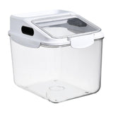 Maxbell Grain Rice Storage Container Household Kitchen Organization Pantry Store Bin 29cmx23cmx26cm White