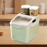 Maxbell Grain Rice Storage Container Household Kitchen Organization Pantry Store Bin 29cmx23cmx26cm White