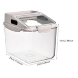 Maxbell Grain Rice Storage Container Household Kitchen Organization Pantry Store Bin 29cmx23cmx19cm Khaki