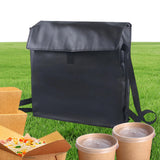 Maxbell Insulated Pizza Delivery Bag Food Pack for Restaurants Food Service Catering Black