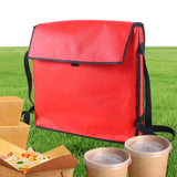 Maxbell Insulated Pizza Delivery Bag Food Pack for Restaurants Food Service Catering Red