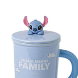 Maxbell Ceramic Coffee Mug Comfortable Grip Cartoon Teacup for Milk Cappuccino Latte Blue