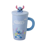 Maxbell Ceramic Coffee Mug Comfortable Grip Cartoon Teacup for Milk Cappuccino Latte Blue