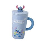 Maxbell Ceramic Coffee Mug Comfortable Grip Cartoon Teacup for Milk Cappuccino Latte Blue
