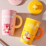 Maxbell Ceramic Coffee Mug Comfortable Grip Cartoon Teacup for Milk Cappuccino Latte Yellow