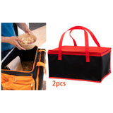 Maxbell 2x Insulated Delivery Bag Reusable Thermal Cooler Bag for Work Home Catering 39cmx28cmx14cm