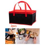 Maxbell 2x Insulated Delivery Bag Reusable Thermal Cooler Bag for Work Home Catering 42cmx31cmx21cm