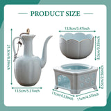 Maxbell Ceramic Sake Set Gifts Multifunctional 10 Sake Cups for Home Birthday Family Style A