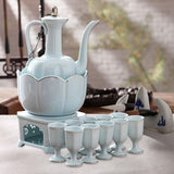 Maxbell Ceramic Sake Set Gifts Multifunctional 10 Sake Cups for Home Birthday Family Style B