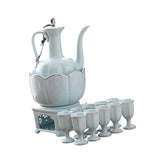 Maxbell Ceramic Sake Set Gifts Multifunctional 10 Sake Cups for Home Birthday Family Style B