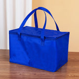 Maxbell Insulated Lunch Box with Handle Picnic Handbag for Office Outdoor Restaurant Blue 41x29x26cm