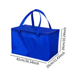 Maxbell Insulated Lunch Box with Handle Picnic Handbag for Office Outdoor Restaurant Blue 41x29x26cm