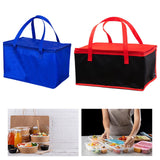 Maxbell Insulated Lunch Box with Handle Picnic Handbag for Office Outdoor Restaurant Blue 41x29x26cm