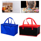 Maxbell Insulated Lunch Box with Handle Picnic Handbag for Office Outdoor Restaurant Blue 41x29x26cm