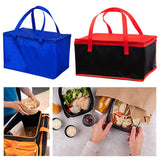 Maxbell Insulated Lunch Box with Handle Picnic Handbag for Office Outdoor Restaurant Blue 41x29x26cm