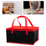 Maxbell Insulated Lunch Box with Handle Picnic Handbag for Office Outdoor Restaurant Red 42x31x21cm