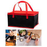 Maxbell Insulated Lunch Box with Handle Picnic Handbag for Office Outdoor Restaurant Red 42x31x21cm