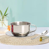 Maxbell Coffee Mug with Saucer Spoon Handle 200ml Tea Cup for Restaurant Office