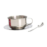 Maxbell Coffee Mug with Saucer Spoon Handle 200ml Tea Cup for Restaurant Office