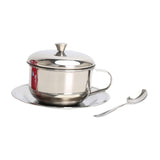 Maxbell Coffee Mug with Saucer Spoon Handle 200ml Tea Cup for Restaurant Office
